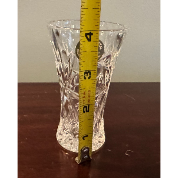 Lenox Crystal Star Vase 4 Inch Bud Vase / Posy Czech Republic With Box & COA - Picture 6 of 9